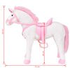 vidaXL Standing Plush Toy Unicorn White and Pink XXL