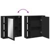 vidaXL Bathroom Mirror Cabinet Black 60x16x60 cm Engineered Wood