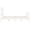 vidaXL Bed Frame without Mattress White 140x200 cm Solid Wood