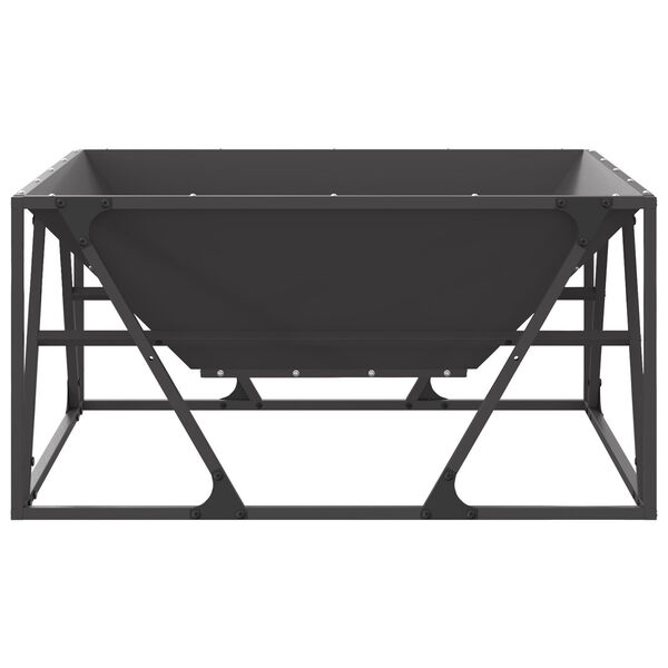 vidaXL Fire Pit Black 80 x 80 x 40 cm Steel