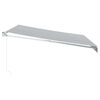 vidaXL Retractable Awning Anthracite and White 4x3 m Fabric&Aluminium
