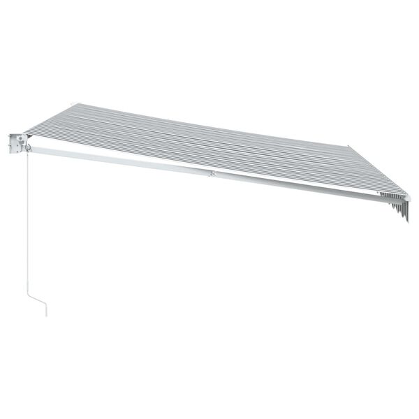 vidaXL Retractable Awning Anthracite and White 4x3 m Fabric&Aluminium