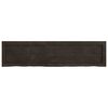 vidaXL Bathroom Countertop Dark Brown 120x30x(2-4) cm Treated Solid Wood