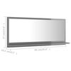 vidaXL Bathroom Mirror High Gloss Grey 90x10.5x37 cm Engineered Wood
