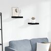 vidaXL Floating Wall Shelves 2 pcs High Gloss Black 23x23.5x3.8 cm MDF