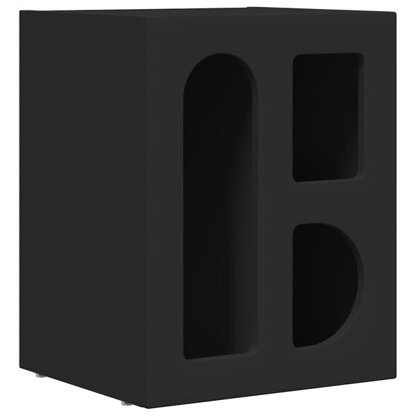 vidaXL Bedside Table Black 40 x 35 x 50 cm Engineered Wood