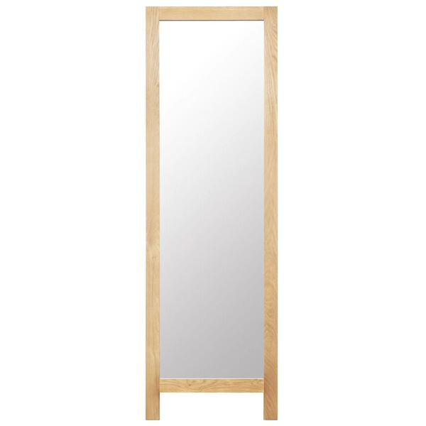 vidaXL Freestanding Mirror 48x46.5x150 cm Solid Oak Wood