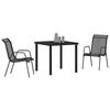 vidaXL Garden Dining Set 3 pcs Black Powder-Coated Steel