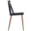 vidaXL Dining Chairs 2 pcs Black Plastic