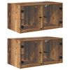 vidaXL Wall Cabinets 2 pcs 68 x 37 x 35 cm Engineered Wood Old Wood