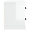vidaXL Bedside Cabinet High Gloss White 60x35.5x45 cm