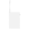 vidaXL Dressing Table with LED High Gloss White 90x50x132.5 cm Engineered Wood