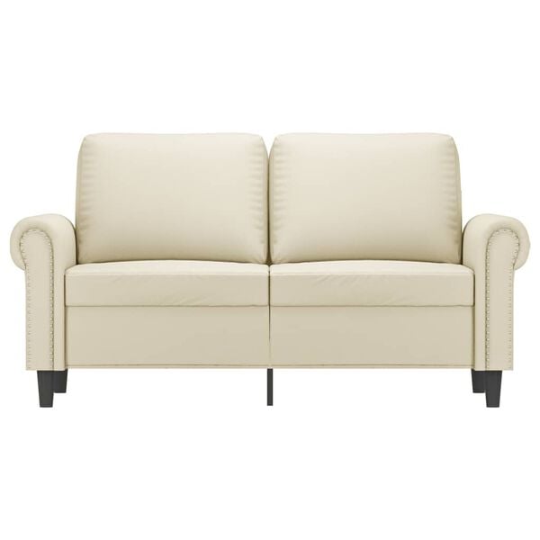 vidaXL 2-Seater Sofa Cream 120 cm Faux Leather