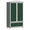 vidaXL Chalkboard Wardrobe ROROS Grey and White 90 x 45 x 165 cm