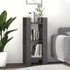 vidaXL Book Cabinet/Room Divider Grey 41x35x91 cm Solid Wood Pine
