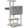 vidaXL Cat Tree with Sisal Scratching Posts Light Grey 108.5 cm