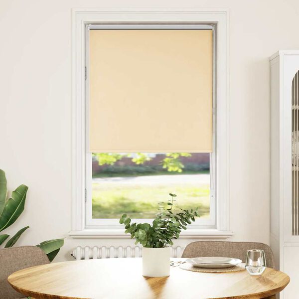 vidaXL Roller Blind Blackout Beige 70x150 cm Fabric Width 65.7 cm Polyester