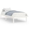 vidaXL Bed Frame without Mattress White Solid Wood 90x200 cm