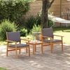 vidaXL Garden Chair with Cushion 2 pcs Anthracite Solid Acacia Wood