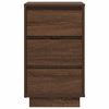 vidaXL Bedside Cabinet with LED Lights Brown Oak 38x34x65 cm