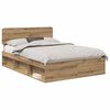 vidaXL Bed Frame Artisian Oak 160 x 200 cm Solid Pine Wood