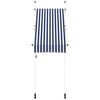 vidaXL Manual Retractable Awning 100 cm Blue and White Stripes