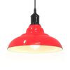 vidaXL Pendant Lamp Height Adjustable E27 Gloss Red &Oslash; 31 cm Metal