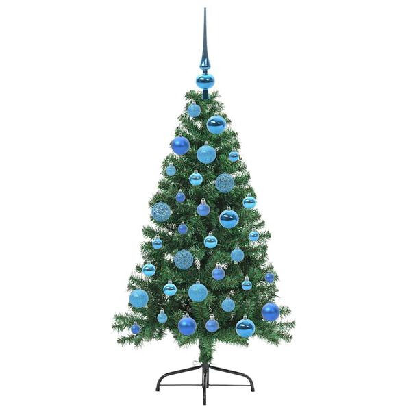 vidaXL Artificial Pre-lit Christmas Tree Green 120 cm PVC