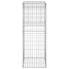 vidaXL Gabion Basket Posts 2 pcs 50x50x140 cm Iron