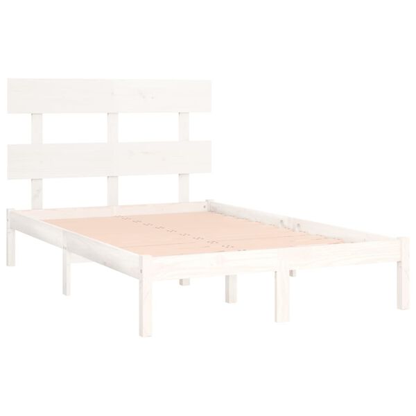 vidaXL Bed Frame without Mattress White 160x200 cm Solid Wood