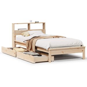 vidaXL Bookcase Bed without Mattress 90x190 cm Single Solid Wood Pine