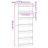 vidaXL Book Cabinet with Shelf Black 80 x 30 x 198 cm Engineered Wood