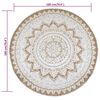 vidaXL Area Rug Braided Jute Printed 180 cm Round