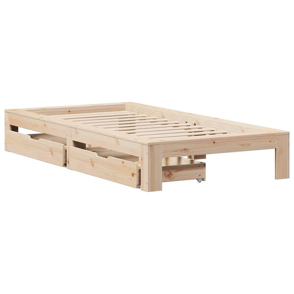 vidaXL Bed Frame without Mattress 90x190 cm Single Solid Wood Pine