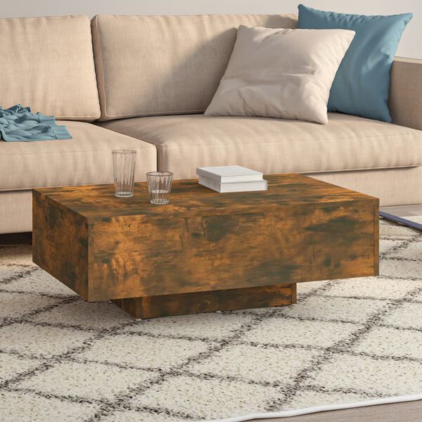 vidaXL Coffee Table Smoked Oak 85x55x31 cm Engineered Wood