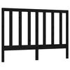 vidaXL Bed Headboard Black 146x4x100 cm Solid Wood Pine