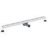 vidaXL Shower Drain Line Design with 360&deg; Siphon Silver 100 cm