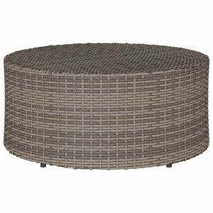 vidaXL Outdoor Coffee Table Grey &Oslash; 68 x 30 cm Poly Rattan