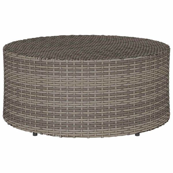 vidaXL Outdoor Coffee Tables Grey &Oslash; 68 x 30 cm Rattan