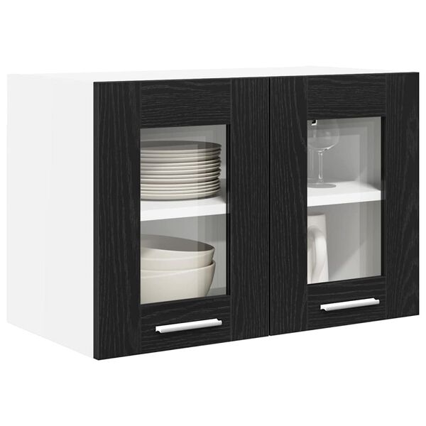 vidaXL Hanging Cabinet Black Oak 60 x 31 x 40 cm Engineered Wood