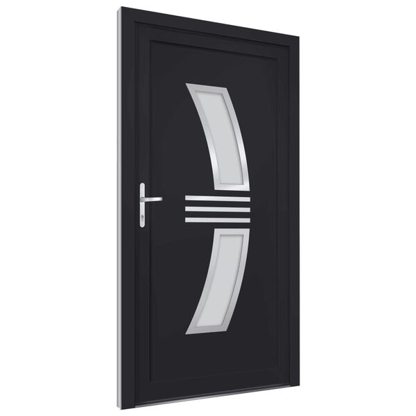 vidaXL Front Door Anthracite 98x208 cm PVC