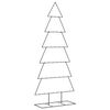 vidaXL Metal Christmas Tree for Decoration Black 210 cm