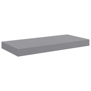 vidaXL Floating Wall Shelf Grey 50x23x3.8 cm MDF