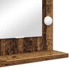 vidaXL Vanity Mirror with LED Strip Lights Old Wood 80 x 55 x 18 cm
