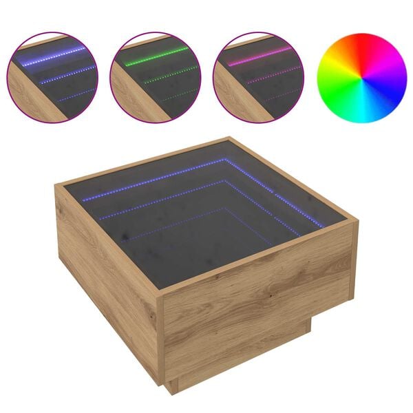 vidaXL Coffee Table Artisan oak 50 x 50 x 30 cm Engineered wood