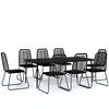vidaXL Garden Dining Set | Black