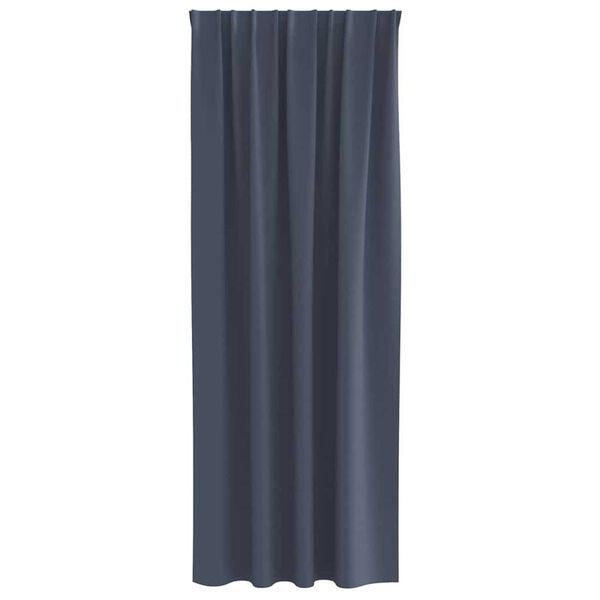 vidaXL Blackout Curtains with Rings 2 pcs Anthracite 245 x 140 cm