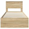 vidaXL Bed Frame with Drawer Sonoma Oak 90 x 200 cm Engineer Wood