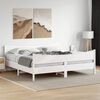 vidaXL Bed Frame without Mattress White 180x200 cm Super King Solid Wood Pine