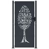 vidaXL Garden Gate Anthracite 100x200 cm Steel Tree Design